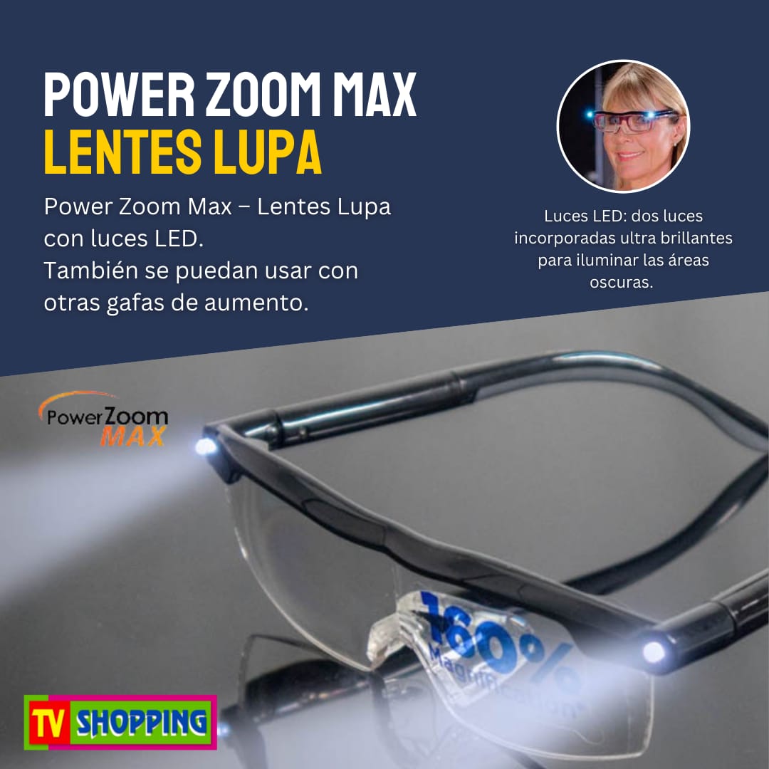 Gafas Lupa Vision De Aumento Con Luz Recargable + Estuche